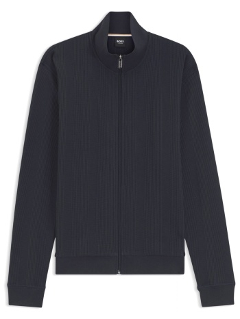 boss homewear φουτερ fullzip structure zip jacket μπλε