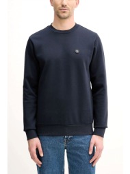 boss φουτερ crew neck jersey c-sharpe 01 μπλε