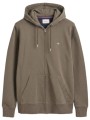 gant φουτερ ziphood regular fit shield καφε