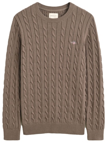 gant πλεκτο cotton gable λαιμοκοψη καφε