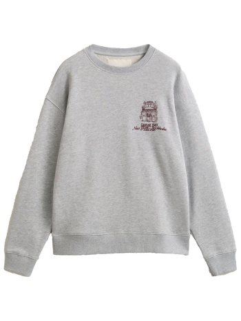 gant φουτερ c-neck graphic γκρι