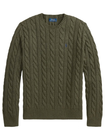 ralph lauren πλεκτο crew neck cable logo λαδι