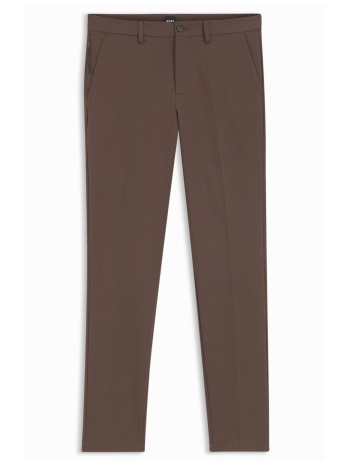 boss παντελονι chino slim fit p-kaiton1-zip καφε