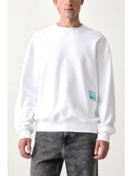karl lagerfeld jeans x pietro terzini φουτερ crewneck relaxed fit λευκο