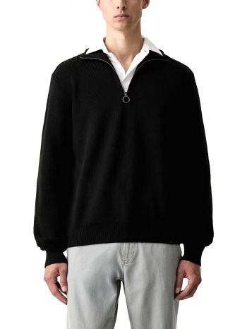 paul&shark πλεκτο halfzip μαυρο