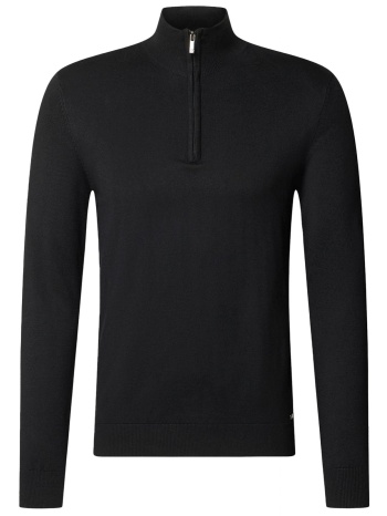 markup man πλεκτο halfzip μαυρο