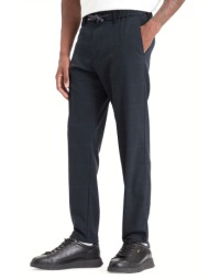 boss casual παντελονι chino καρω tapered fit chino-tapered-ds-10 μπλε