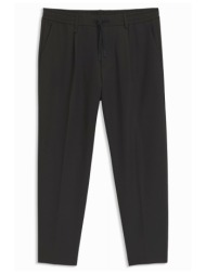 boss athleisure παντελονι chino t_convert-pleat tapered fit μαυρο