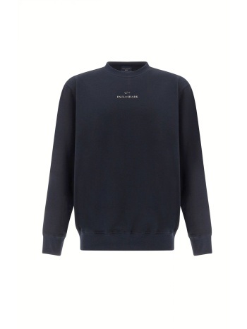 paul&shark φουτερ crew neck gold logo μπλε
