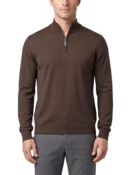 markup man πλεκτο halfzip καφε