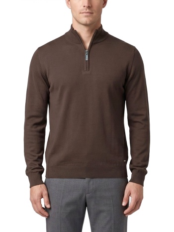 markup man πλεκτο halfzip καφε