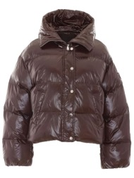 pinko μπουφαν impasto quilted jacket καφε