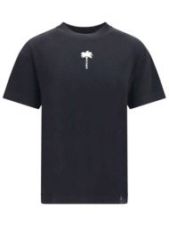 palm angels t-shirt statement reg logo μαυρο