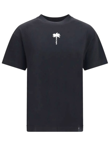 palm angels t-shirt statement reg logo μαυρο