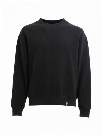 palm angels φουτερ crewneck regular fit logo μαυρο