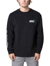 wrong friends φουτερ bellingham crewneck logo μαυρο