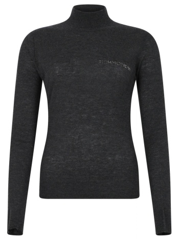 richmond x πλεκτο turtleneck corad logo στρας μανικι σκουρο