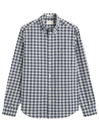 gant πουκαμισο καρω reg poplin check shirt
