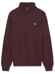 lacoste πλεκτο halfzip μπορντω