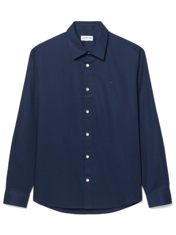 lacoste πουκαμισο regular fit μπλε