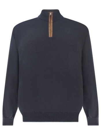 paul&shark πλεκτο halfzip μπλε