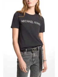 michael kors t-shirt logo στρας μαυρο