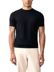 karl lagerfeld πλεκτο t-shirt crewneck all over logo μπλε
