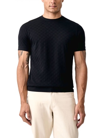 karl lagerfeld πλεκτο t-shirt crewneck all over logo μπλε
