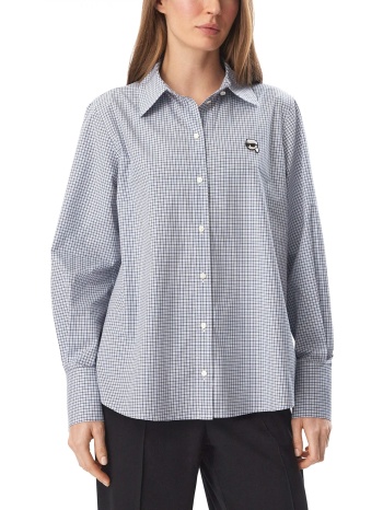 karl lagerfeld πουκαμισο ikon check regular fit καρω logo