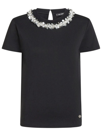 karl lagerfeld t-shirt embellished detail regular fit