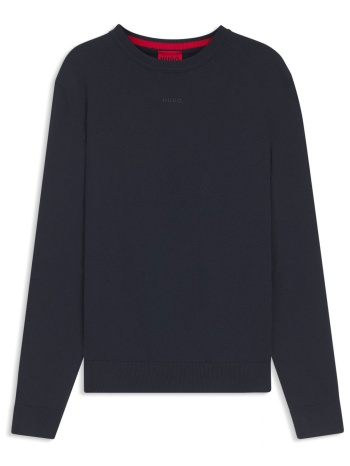 hugo πλεκτο crewneck san cassius-c2 logo μπλε