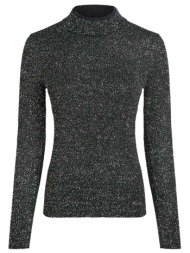 karl lagerfeld πλεκτο sequin knit top slim fit λουπετο παγιετα μαυρο