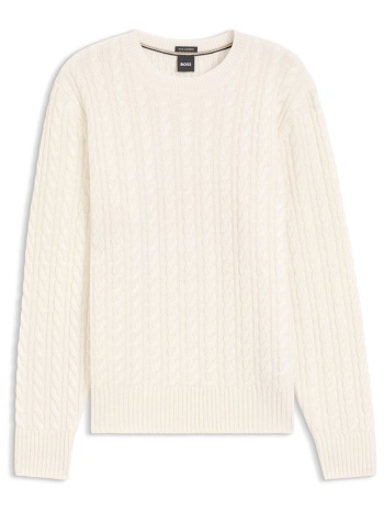 boss πλεκτο crew neck h-furlan εκρου