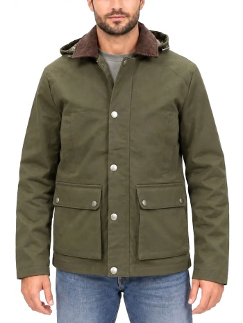 markup man μπουφαν jacket hoodie field χακι