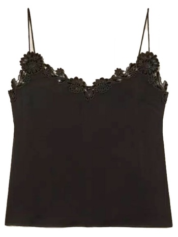 twinset top δαντελα μαυρο