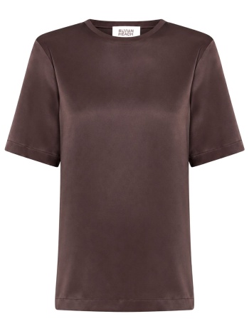 silvian heach t-shirt pacan σκουρο καφε