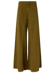 pinko παντελονι jeans winona wide leg λαδι