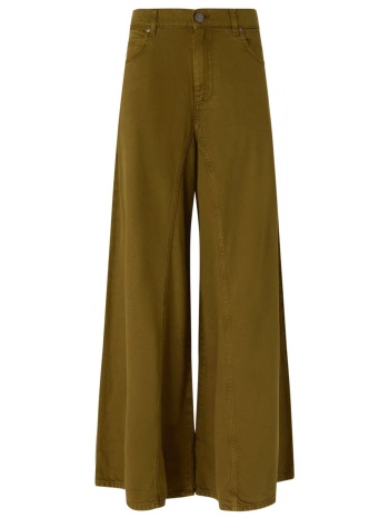 pinko παντελονι jeans winona wide leg λαδι