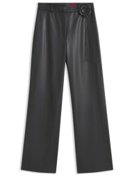 hugo παντελονα hasmina-2 αποσπωμενη ζωνη faux leather logo μαυρο