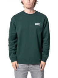 wrong friends φουτερ bellingham crewneck logo σκουρο πρασινο
