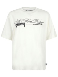 richmond x t-shirt nashik boxy fit logo εκρου