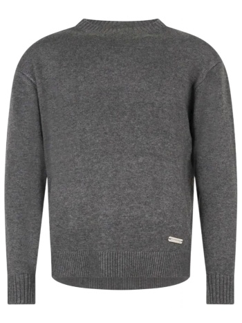 richmond x πλεκτο brimio crewneck logo γκρι