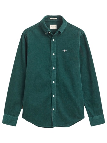 gant πουκαμισο κοτλε reg corduroy shirt πρασινο