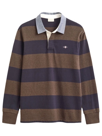 gant polo regular chambray stripe heavy ριγε σκουρο