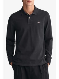 gant polo long sleeve polo shirt μαυρο
