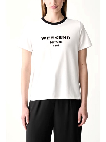max mara weekend t-shirt wkdedison logo λευκο