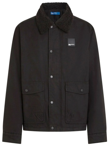 karl lagerfeld jeans μπουφαν coated cotton jacket relaxed
