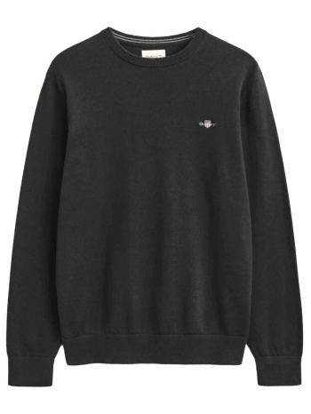 gant πλεκτο cotton sweater μαυρο