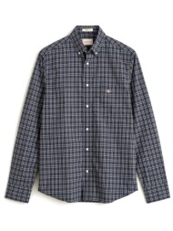 gant πουκαμισο regular poplin check shirt καρο μπλε - πρασινο - κοκκινο