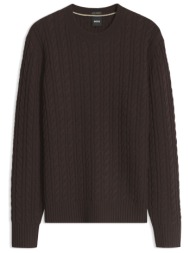 boss πλεκτο crew neck h-furlan καφε